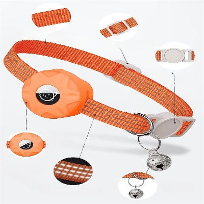 Collier Airtag Chat - CatAirTagCollar™ - Orange